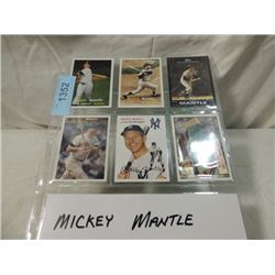 6 CARD LOT TOPPS BASEBALL CARDS MICKEY MANTLE