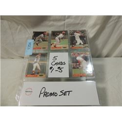 5 CARD SET PROMO SET SPECTRUM BASEBALL CARDS