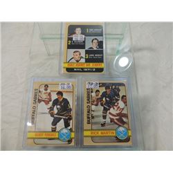 1972-73 3 CARD HOCKEY LOT TOPPS