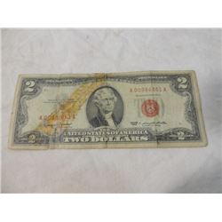 RED SEAL $2 2 DOLLAR BILL 1963