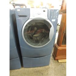 KENMORE ELITE FRONT LOAD WASHER BLUE PEDESTAL