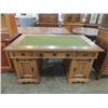 Image 1 : ANTIQUE CAPTAINS STYLE GOTHIC SOLID OAK DESK
