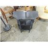 Image 1 : HALF MOON PINE BLACK PAINTED SHABBY CHIC TABLE