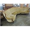 Image 1 : HUGE ANTIQUE HALF MOON SHAPED SOFA COUCH 3 PIECE