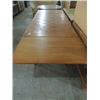 Image 3 : ANTIQUE EUROPEAN DANISH OAK PARQUET DINING TABLE