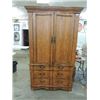 Image 1 : ARLINGTON MAHOGANY FINISH PICKLED FINISH ARMOIRE