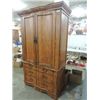 Image 2 : ARLINGTON MAHOGANY FINISH PICKLED FINISH ARMOIRE