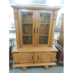 FLEMISH 1920-1940S BREUGHEL STYLE HUTCH ON CHEST