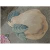 Image 2 : 2 FRUIT SHAPE THROW RUGS VINTAGE PEAR FLOWER