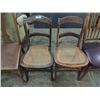 Image 1 : PAIR PINE CANE SEAT DINING CHAIRS