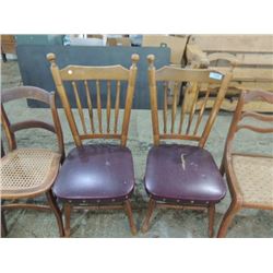 PAIR DINING CHAIRS AS SHOWN