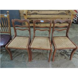 3 DUNCAN PHYFE STYLE DINING CHAIRS