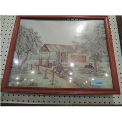 COCA COLA COKE FRAMED PRINT 20" X 16"