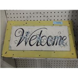 SHABBY CHIC VINTAGE STYLE WELCOME SIGN OUTDOOR