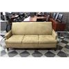 Image 2 : CAMEL COLOURED ULTRA-SUEDE 3 SEAT SOFA