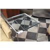 Image 1 : GLASS W/ CHROME FRAME 2' X 2' END TABLE