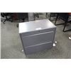 Image 2 : HAWORTH PREMISE CHARCOAL GREY 2 DRAWER LATERAL FILE CABINET