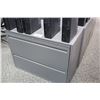 Image 2 : HAWORTH PREMISE CHARCOAL GREY 2 DRAWER LATERAL FILE CABINET