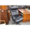 Image 2 : BLACK LEATHER OVER STUFFED HIGH BACK EXECUTIVE CHAIR