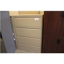 HAWORTH PREMISE BEIGE 4 DRAWER LATERAL FILE CABINET