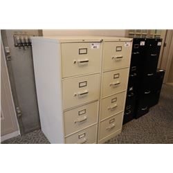 BEIGE 4 DRAWER VERTICAL FILE CABINET