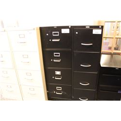 BLACK 4 DRAWER VERTICAL FILE CABINET