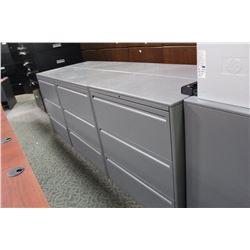 HAWORTH PREMISE CHARCOAL GREY 3 DRAWER LATERAL FILE CABINET