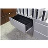 Image 2 : HAWORTH PREMISE CHARCOAL GREY 2 DRAWER LATERAL FILE CABINET