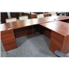 Image 2 : CHERRY BOW FRONT L-SHAPE EXECUTIVE DESK