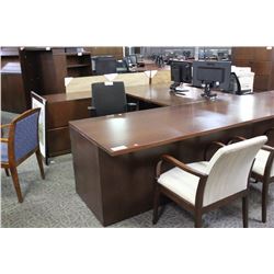 HAWORTH CHERRY U-SHAPE EXECUTIVE DESK