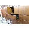 Image 2 : HAWORTH CHERRY 3 DRAWER LATERAL FILE CABINET WITH OVERSHELF