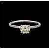 Image 1 : 1.00ctw Diamond Ring - Platinum