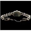Image 4 : Hamilton 14KT White Gold Diamond Vintage Ladies Watch