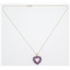 Image 3 : 2.22ctw Amethyst Pendant With Chain - 10KT Yellow Gold