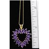 Image 4 : 2.22ctw Amethyst Pendant With Chain - 10KT Yellow Gold