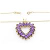 Image 5 : 2.22ctw Amethyst Pendant With Chain - 10KT Yellow Gold