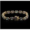 Image 2 : 14KT Yellow Gold 29.07ctw Topaz Bracelet