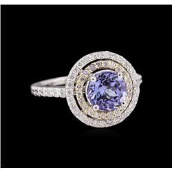 1.75ct Tanzanite and Diamond Ring - 14KT Two-Tone Gold