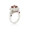 Image 3 : 14KT White Gold 2.12ct Tourmaline and Diamond Ring