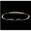 Image 2 : 14KT Yellow Gold 0.15ctw Sapphire and Diamond Bracelet