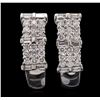 Image 2 : 14KT White Gold 1.00ctw Diamond Earrings