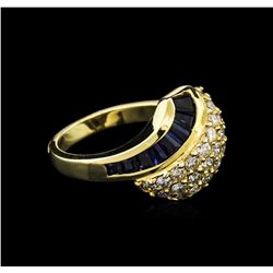 2.20ctw Sapphire and Diamond Ring - 14KT Yellow Gold