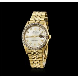 Rolex 18KT Yellow Gold Diamond DateJust Men's Watch