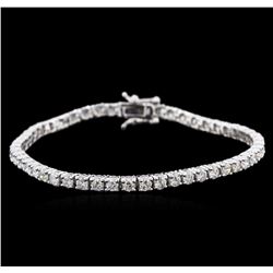 14KT White Gold 4.49ctw Diamond Tennis Bracelet