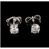 Image 1 : 14KT White Gold 0.54ctw Diamond Stud Earrings