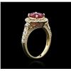 Image 3 : 14KT Yellow Gold 2.35ct Ruby and Diamond Ring