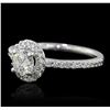 Image 1 : 14KT White Gold 1.12ctw Diamond Ring