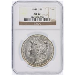 1887 NGC MS63 Morgan Silver Dollar