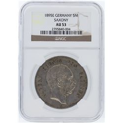 1895-E NGC AU53 Germany 5M Saxony Coin