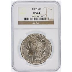 1887 NGC MS63 Morgan Silver Dollar